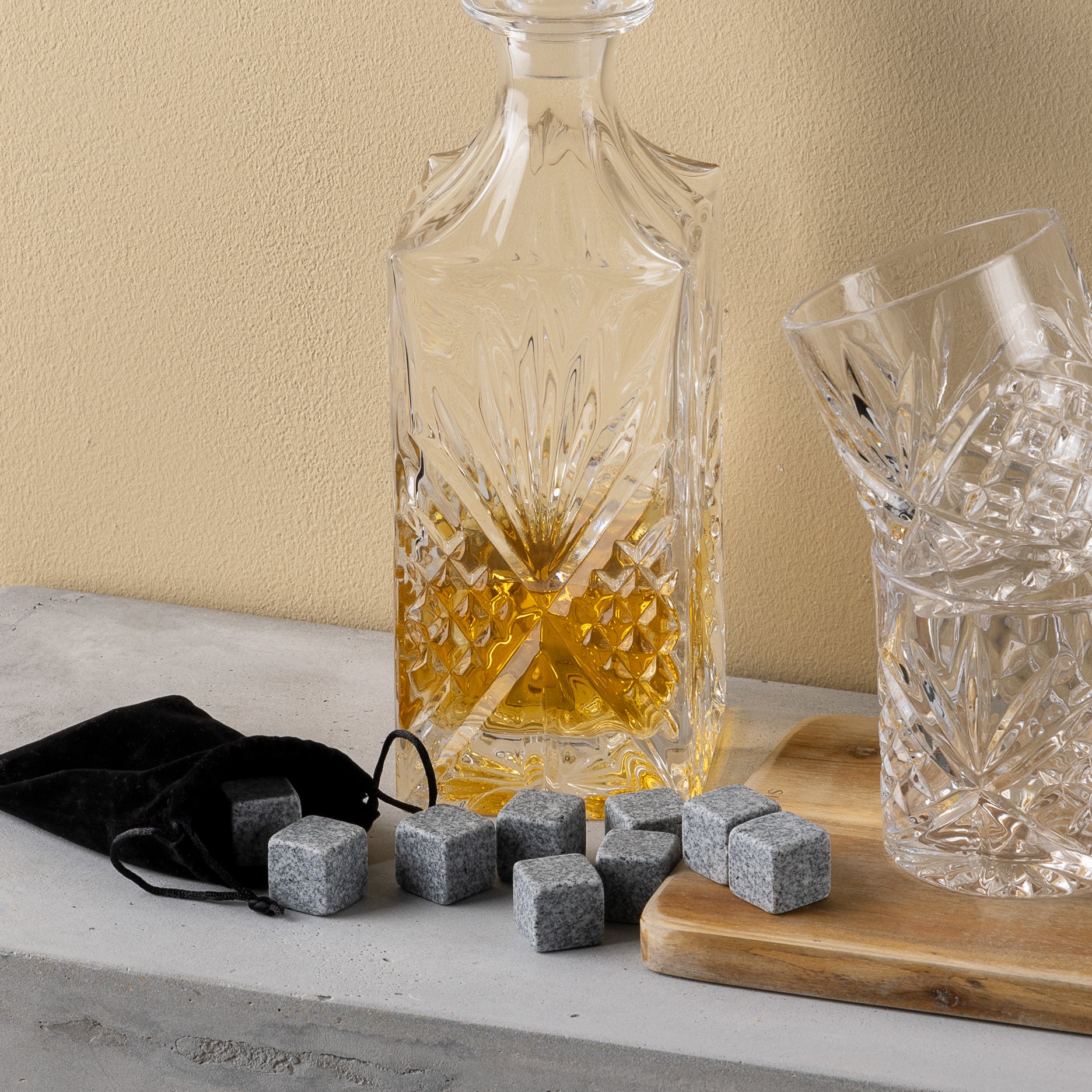 Midnight whiskysten 9 stk.